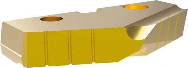 Allied Machine and Engineering - 2-7/32" Diam x 5/16" Thick, Seat Code 4, 132° Included Angle Spade Drill Insert - TiN Coated, Cobalt, Grade Super Cobalt, Series T-A - Eagle Tool & Supply