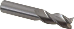 Kennametal - 7/16", 7/8" LOC, 7/16" Shank Diam, 2-1/2" OAL, 3 Flute, Solid Carbide Square End Mill - Single End, Uncoated, Spiral Flute, 37° Helix, Centercutting, Right Hand Cut, Right Hand Flute, Series AADE - Eagle Tool & Supply