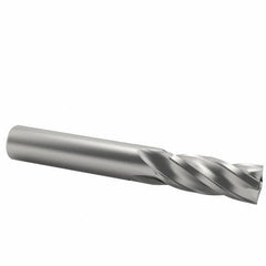 Kennametal - 1/2", 3 Flute, Single End, Solid Carbide, 0.03" Corner Radius End Mill - 3" OAL, 37° Helix, Right Hand Flute, 1-1/4" LOC, Right Hand Cut - Eagle Tool & Supply