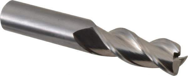 Kennametal - 1/2", 3 Flute, Single End, Solid Carbide, 0.06" Corner Radius End Mill - 3" OAL, 37° Helix, Right Hand Flute, 1-1/4" LOC, Right Hand Cut - Eagle Tool & Supply