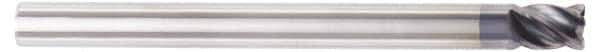 Kennametal - 5/8", 1-1/4" LOC, 5/8" Shank Diam, 3-1/2" OAL, 4 Flute, Solid Carbide Square End Mill - Single End, AlTiN Finish, Spiral Flute, Variable° Helix, Centercutting, Right Hand Cut, Right Hand Flute, Series HPHVT - Eagle Tool & Supply