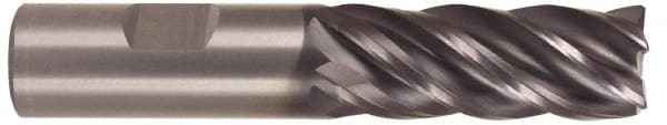 Kennametal - 5/8" Diam 5 Flute Solid Carbide 0.06" Corner Radius End Mill - Eagle Tool & Supply