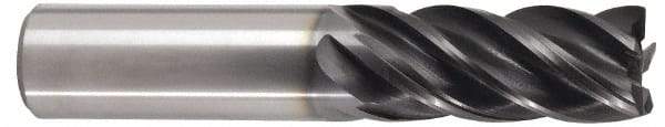 Kennametal - 1/2", 5 Flute, Single End, Solid Carbide, 0.015" Corner Radius End Mill - 3" OAL, 38° Helix, Right Hand Flute, 1-1/4" LOC, Right Hand Cut - Eagle Tool & Supply