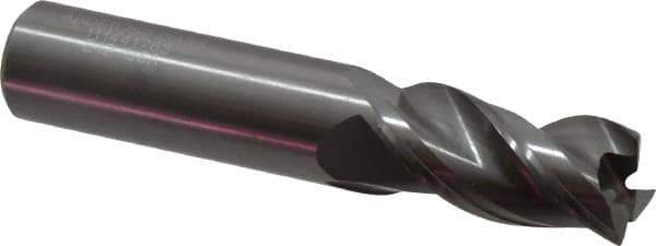 Kennametal - 3/4", 3 Flute, Single End, Solid Carbide, 0.03" Corner Radius End Mill - 4" OAL, 38° Helix, Right Hand Flute, 1-1/2" LOC, Right Hand Cut - Eagle Tool & Supply