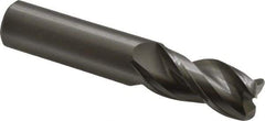 Kennametal - 3/4", 3 Flute, Single End, Solid Carbide, 0.12" Corner Radius End Mill - 4" OAL, 38° Helix, Right Hand Flute, 1-1/2" LOC, Right Hand Cut - Eagle Tool & Supply