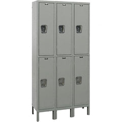 Hallowell - 6 Door, 2 Tier, Premium Wardrobe Lockers - Eagle Tool & Supply