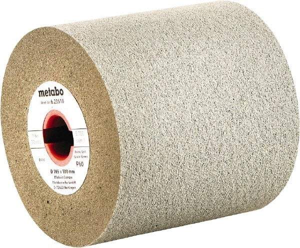 Metabo - 4" Diam x 5/8" Hole x 4" Thick, 180 Grit Surface Grinding Wheel - Zirconia Alumina, Type 1, Fine Grade, Rubber Bond, No Recess - Eagle Tool & Supply