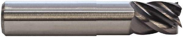 M.A. Ford - 7/16", 5 Flute, Single End, Solid Carbide, 0.03" Corner Radius End Mill - 4" OAL, 38° Helix, Right Hand Flute, 1-1/4" LOC, Right Hand Cut - Eagle Tool & Supply