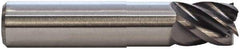 M.A. Ford - 5/16", 5 Flute, Single End, Solid Carbide, 0.03" Corner Radius End Mill - 4" OAL, 38° Helix, Right Hand Flute, 1" LOC, Right Hand Cut - Eagle Tool & Supply