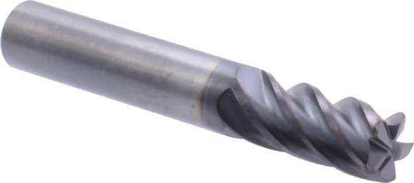 M.A. Ford - 3/8", 5 Flute, Single End, Solid Carbide, 0.03" Corner Radius End Mill - 2-1/2" OAL, 38° Helix, Right Hand Flute, 7/8" LOC, Right Hand Cut - Eagle Tool & Supply