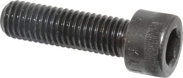 Made in USA - M10x1.50 Metric Coarse Hex Socket Drive, Socket Cap Screw - Grade 12.9 Alloy Steel, Black Oxide Finish, Fully Threaded, 35mm Length Under Head - Eagle Tool & Supply