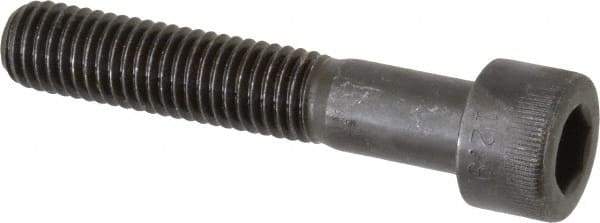 Made in USA - M10x1.50 Metric Coarse Hex Socket Drive, Socket Cap Screw - Grade 12.9 Alloy Steel, Black Oxide Finish, Partially Threaded, 55mm Length Under Head - Eagle Tool & Supply