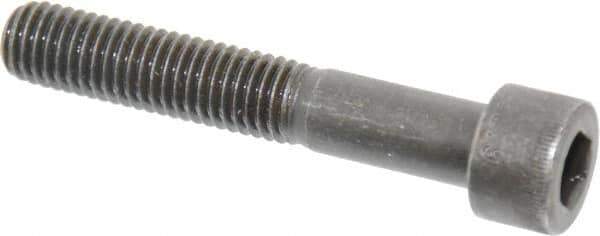 Made in USA - M10x1.50 Metric Coarse Hex Socket Drive, Socket Cap Screw - Grade 12.9 Alloy Steel, Black Oxide Finish, Partially Threaded, 60mm Length Under Head - Eagle Tool & Supply