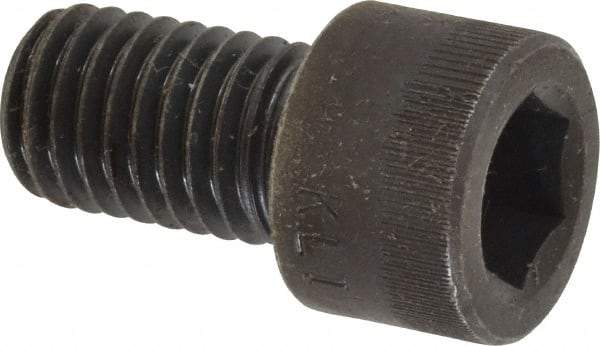 Made in USA - M12x1.75 Metric Coarse Hex Socket Drive, Socket Cap Screw - Grade 12.9 Alloy Steel, Black Oxide Finish, Fully Threaded, 20mm Length Under Head - Eagle Tool & Supply
