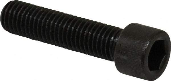 Made in USA - M12x1.75 Metric Coarse Hex Socket Drive, Socket Cap Screw - Grade 12.9 Alloy Steel, Black Oxide Finish, Fully Threaded, 50mm Length Under Head - Eagle Tool & Supply