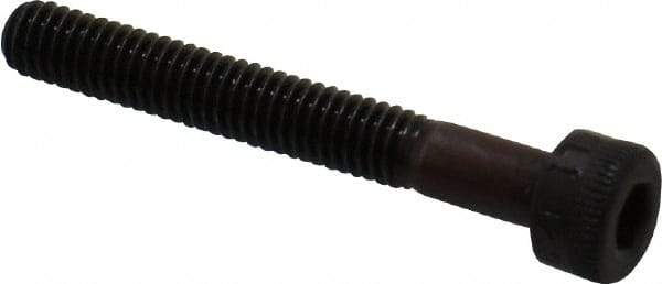 Made in USA - M4x0.70 Metric Coarse Hex Socket Drive, Socket Cap Screw - Grade 12.9 Alloy Steel, Black Oxide Finish, Partially Threaded, 30mm Length Under Head - Eagle Tool & Supply