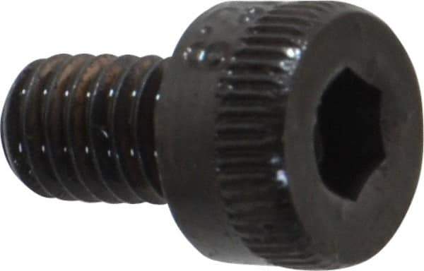Made in USA - M4x0.70 Metric Coarse Hex Socket Drive, Socket Cap Screw - Grade 12.9 Alloy Steel, Black Oxide Finish, Fully Threaded, 6mm Length Under Head - Eagle Tool & Supply