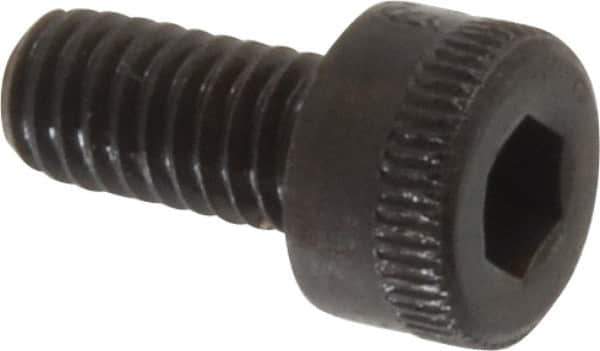 Made in USA - M4x0.70 Metric Coarse Hex Socket Drive, Socket Cap Screw - Grade 12.9 Alloy Steel, Black Oxide Finish, Fully Threaded, 8mm Length Under Head - Eagle Tool & Supply