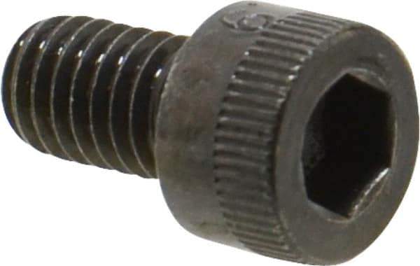 Made in USA - M6x1.00 Metric Coarse Hex Socket Drive, Socket Cap Screw - Grade 12.9 Alloy Steel, Black Oxide Finish, Fully Threaded, 10mm Length Under Head - Eagle Tool & Supply