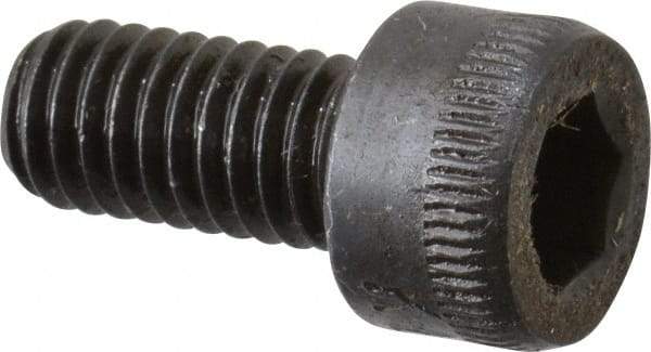 Made in USA - M6x1.00 Metric Coarse Hex Socket Drive, Socket Cap Screw - Grade 12.9 Alloy Steel, Black Oxide Finish, Fully Threaded, 12mm Length Under Head - Eagle Tool & Supply