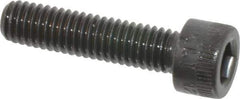 Made in USA - M6x1.00 Metric Coarse Hex Socket Drive, Socket Cap Screw - Grade 12.9 Alloy Steel, Black Oxide Finish, Fully Threaded, 25mm Length Under Head - Eagle Tool & Supply