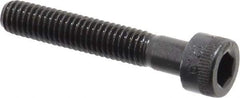Made in USA - M6x1.00 Metric Coarse Hex Socket Drive, Socket Cap Screw - Grade 12.9 Alloy Steel, Black Oxide Finish, Partially Threaded, 35mm Length Under Head - Eagle Tool & Supply