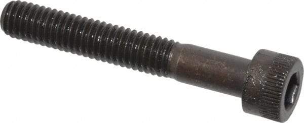 Made in USA - M6x1.00 Metric Coarse Hex Socket Drive, Socket Cap Screw - Grade 12.9 Alloy Steel, Black Oxide Finish, Partially Threaded, 40mm Length Under Head - Eagle Tool & Supply