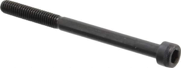 Made in USA - M6x1.00 Metric Coarse Hex Socket Drive, Socket Cap Screw - Grade 12.9 Alloy Steel, Black Oxide Finish, Partially Threaded, 75mm Length Under Head - Eagle Tool & Supply
