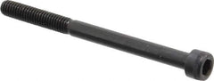 Made in USA - M6x1.00 Metric Coarse Hex Socket Drive, Socket Cap Screw - Grade 12.9 Alloy Steel, Black Oxide Finish, Partially Threaded, 75mm Length Under Head - Eagle Tool & Supply