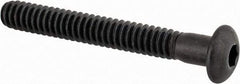 Made in USA - #10-24 UNC Hex Socket Drive, Button Screw - Alloy Steel, Black Oxide Finish, Fully Threaded, 1-1/2" Length Under Head - Eagle Tool & Supply