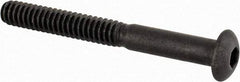Made in USA - #10-24 UNC Hex Socket Drive, Button Screw - Alloy Steel, Black Oxide Finish, Fully Threaded, 1-3/4" Length Under Head - Eagle Tool & Supply