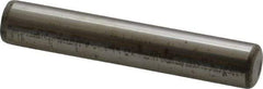 Made in USA - 7/16" Diam x 2-1/2" Pin Length Grade 8 Alloy Steel Standard Dowel Pin - Bright Finish, C 47-58 & C 60 (Surface) Hardness, 22,550 Lb (Single Shear), 45,100 Lb (Double Shear) Breaking Strength, 1 Beveled & 1 Rounded End - Eagle Tool & Supply