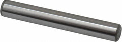 Made in USA - 7/16" Diam x 3" Pin Length Grade 8 Alloy Steel Standard Dowel Pin - Bright Finish, C 47-58 & C 60 (Surface) Hardness, 22,550 Lb (Single Shear), 45,100 Lb (Double Shear) Breaking Strength, 1 Beveled & 1 Rounded End - Eagle Tool & Supply