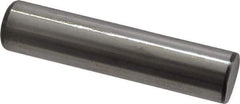 Made in USA - 1/2" Diam x 2-1/4" Pin Length Grade 8 Alloy Steel Standard Dowel Pin - Bright Finish, C 47-58 & C 60 (Surface) Hardness, 29,450 Lb (Single Shear), 58,900 Lb (Double Shear) Breaking Strength, 1 Beveled & 1 Rounded End - Eagle Tool & Supply