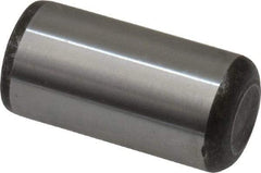 Made in USA - 5/8" Diam x 1-1/4" Pin Length Grade 8 Alloy Steel Standard Dowel Pin - Bright Finish, C 47-58 & C 60 (Surface) Hardness, 46,000 Lb (Single Shear), 92,000 Lb (Double Shear) Breaking Strength, 1 Beveled & 1 Rounded End - Eagle Tool & Supply