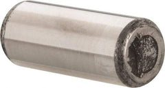 Made in USA - 5/8" Diam x 1-1/2" Pin Length Grade 8 Alloy Steel Standard Dowel Pin - Bright Finish, C 47-58 & C 60 (Surface) Hardness, 46,000 Lb (Single Shear), 92,000 Lb (Double Shear) Breaking Strength, 1 Beveled & 1 Rounded End - Eagle Tool & Supply