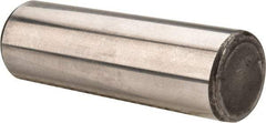 Made in USA - 5/8" Diam x 2" Pin Length Grade 8 Alloy Steel Standard Dowel Pin - Bright Finish, C 47-58 & C 60 (Surface) Hardness, 46,000 Lb (Single Shear), 92,000 Lb (Double Shear) Breaking Strength, 1 Beveled & 1 Rounded End - Eagle Tool & Supply