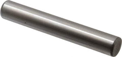 Made in USA - 5/8" Diam x 4" Pin Length Grade 8 Alloy Steel Standard Dowel Pin - Bright Finish, C 47-58 & C 60 (Surface) Hardness, 46,000 Lb (Single Shear), 92,000 Lb (Double Shear) Breaking Strength, 1 Beveled & 1 Rounded End - Eagle Tool & Supply