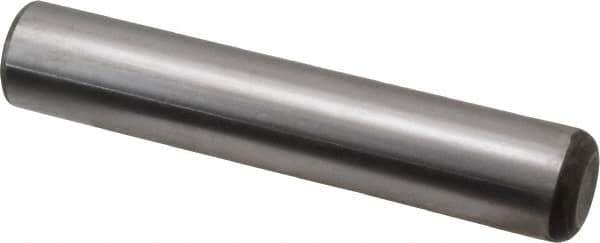 Made in USA - 3/4" Diam x 4" Pin Length Grade 8 Alloy Steel Standard Dowel Pin - Bright Finish, C 47-58 & C 60 (Surface) Hardness, 132,400 Lb (Double Shear), 66,200 Lb (Single Shear) Breaking Strength, 1 Beveled & 1 Rounded End - Eagle Tool & Supply