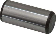 Made in USA - 7/8" Diam x 2" Pin Length Grade 8 Alloy Steel Standard Dowel Pin - Bright Finish, C 47-58 & C 60 (Surface) Hardness, 180,400 Lb (Double Shear), 90,200 Lb (Single Shear) Breaking Strength, 1 Beveled & 1 Rounded End - Eagle Tool & Supply