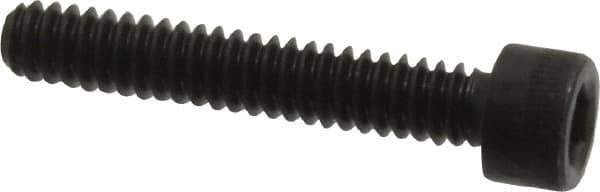 Made in USA - #10-24 UNC Hex Socket Drive, Socket Cap Screw - Alloy Steel, Black Oxide Finish, Partially Threaded, 1-1/8" Length Under Head - Eagle Tool & Supply