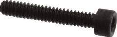 Made in USA - #10-24 UNC Hex Socket Drive, Socket Cap Screw - Alloy Steel, Black Oxide Finish, Partially Threaded, 1-1/8" Length Under Head - Eagle Tool & Supply