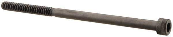 Made in USA - #10-24 UNC Hex Socket Drive, Socket Cap Screw - Alloy Steel, Black Oxide Finish, Partially Threaded, 3-1/2" Length Under Head - Eagle Tool & Supply