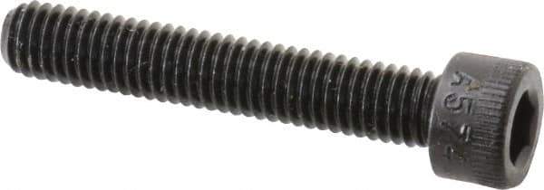 Made in USA - #10-32 UNF Hex Socket Drive, Socket Cap Screw - Alloy Steel, Black Oxide Finish, Partially Threaded, 1-1/8" Length Under Head - Eagle Tool & Supply