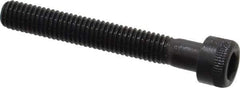 Made in USA - #10-32 UNF Hex Socket Drive, Socket Cap Screw - Alloy Steel, Black Oxide Finish, Partially Threaded, 1-3/8" Length Under Head - Eagle Tool & Supply