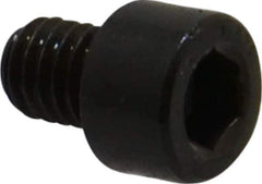 Made in USA - #10-32 UNF Hex Socket Drive, Socket Cap Screw - Alloy Steel, Black Oxide Finish, Fully Threaded, 1/4" Length Under Head - Eagle Tool & Supply