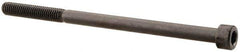 Made in USA - #10-32 UNF Hex Socket Drive, Socket Cap Screw - Alloy Steel, Black Oxide Finish, Partially Threaded, 3-1/4" Length Under Head - Eagle Tool & Supply