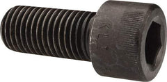 Made in USA - 1-8 UNC Hex Socket Drive, Socket Cap Screw - Alloy Steel, Black Oxide Finish, Fully Threaded, 2-1/4" Length Under Head - Eagle Tool & Supply