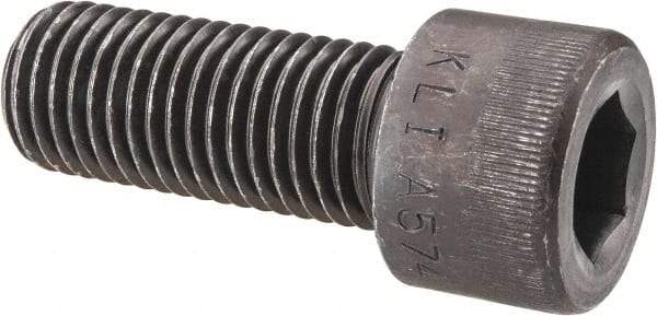 Made in USA - 1-8 UNC Hex Socket Drive, Socket Cap Screw - Alloy Steel, Black Oxide Finish, Fully Threaded, 2-1/2" Length Under Head - Eagle Tool & Supply
