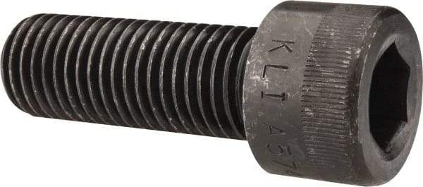 Made in USA - 1-8 UNC Hex Socket Drive, Socket Cap Screw - Alloy Steel, Black Oxide Finish, Fully Threaded, 2-3/4" Length Under Head - Eagle Tool & Supply